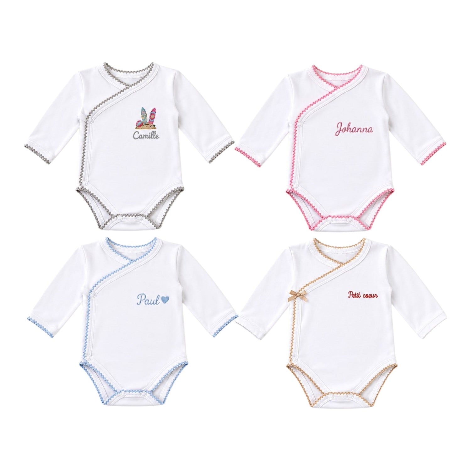 Vêtements et accessoires pour bébé personnalisé