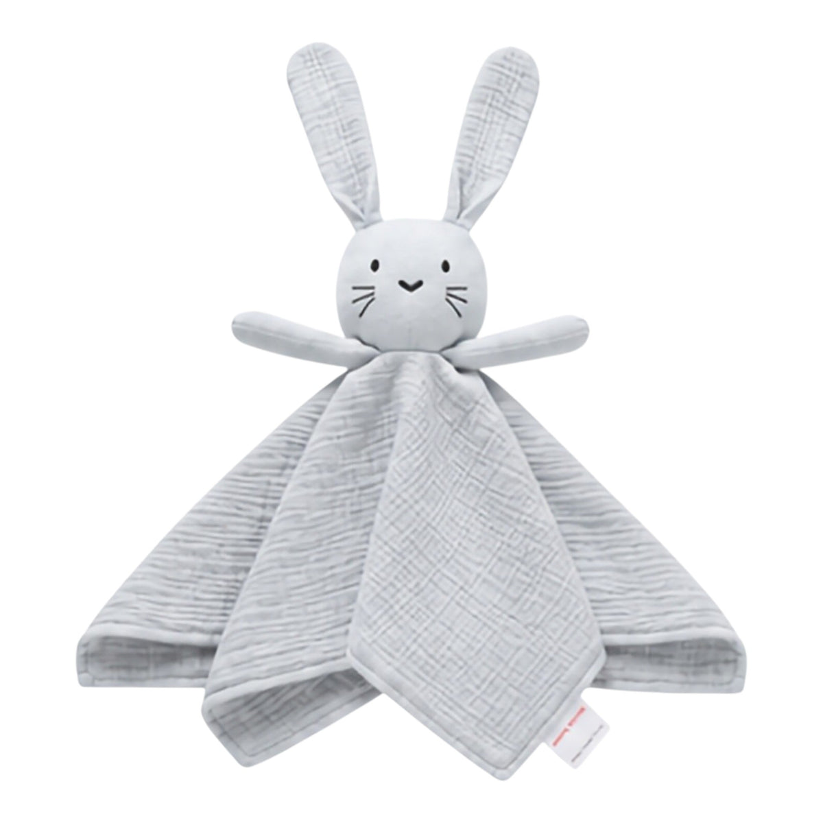 Doudou Lapin brodé en gaze de coton