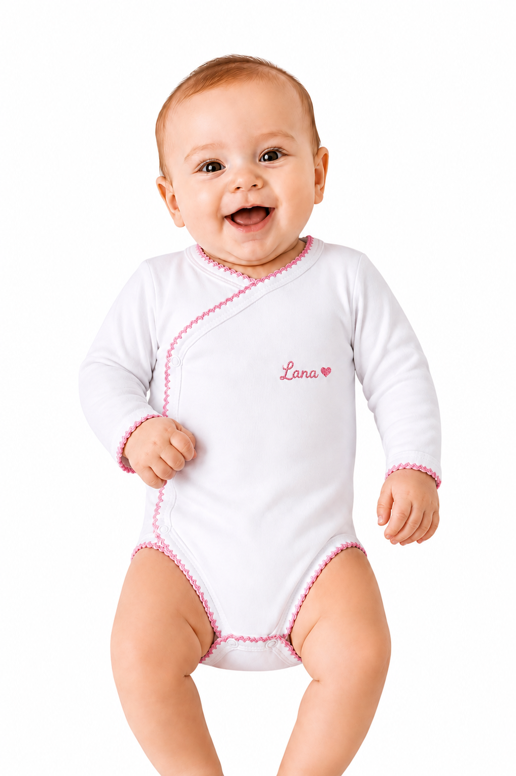 Body croisé personnalisé – Prénom brodé