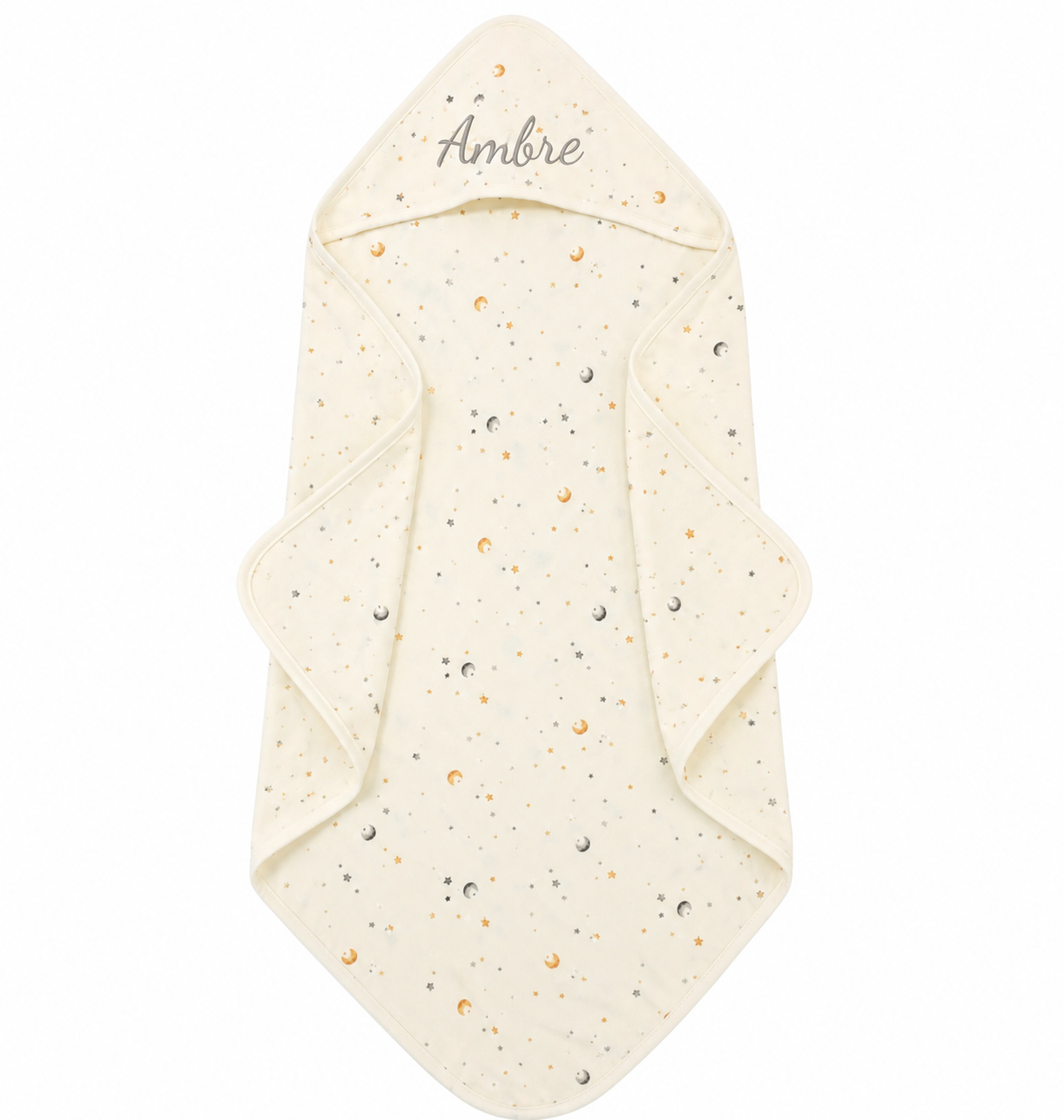 Cape de bain en gaze de coton personnalisé brodé