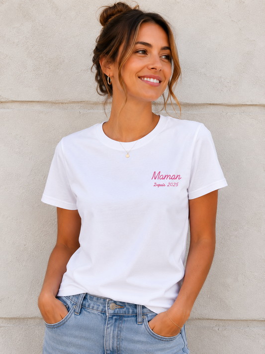 T-shirt blanc Femme personnalisé