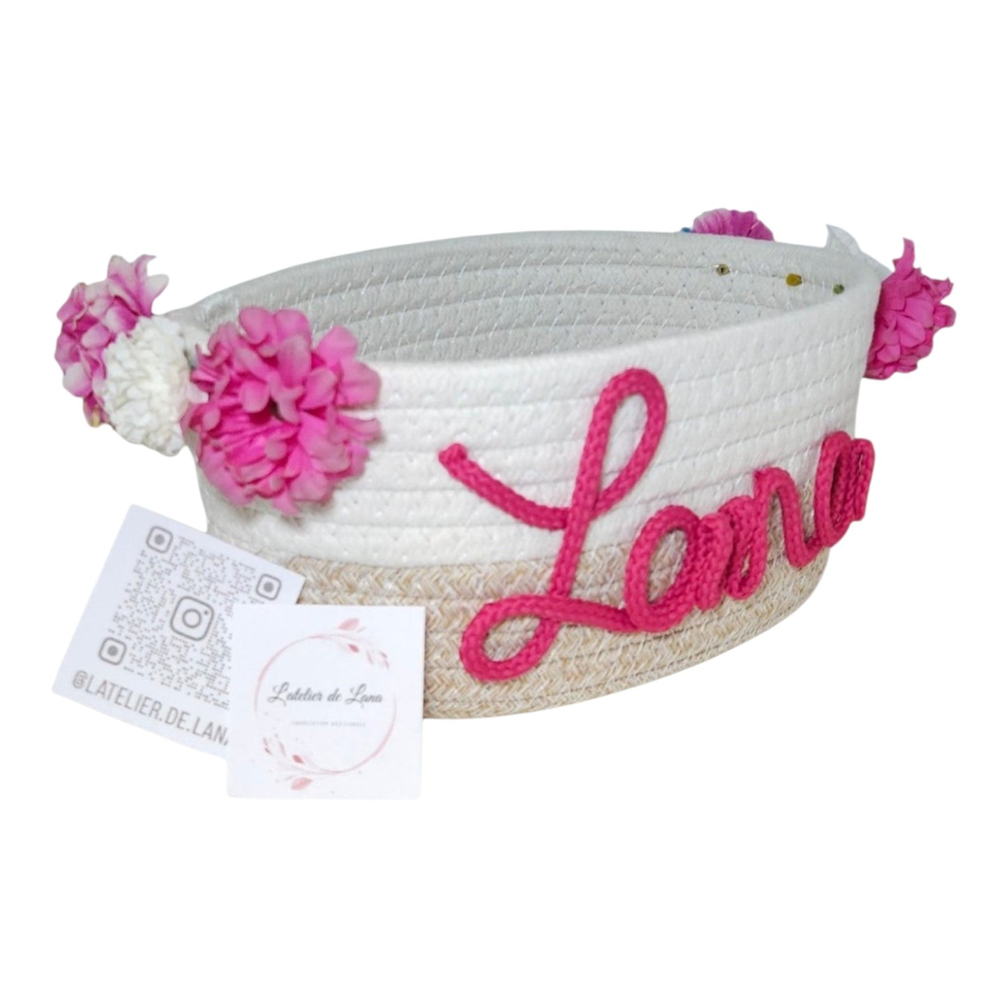 Panier ovale avec prénom