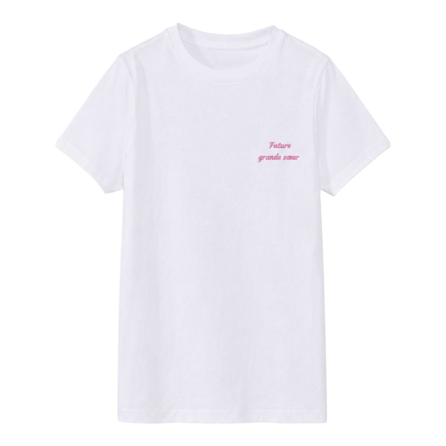 T-shirt enfant blanc personnalisé brodé