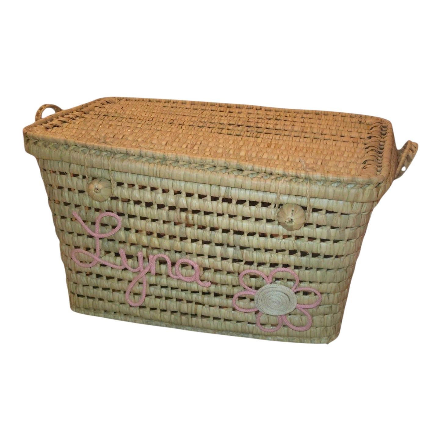 Malle personnalisée en feuille de Palmier 60cm