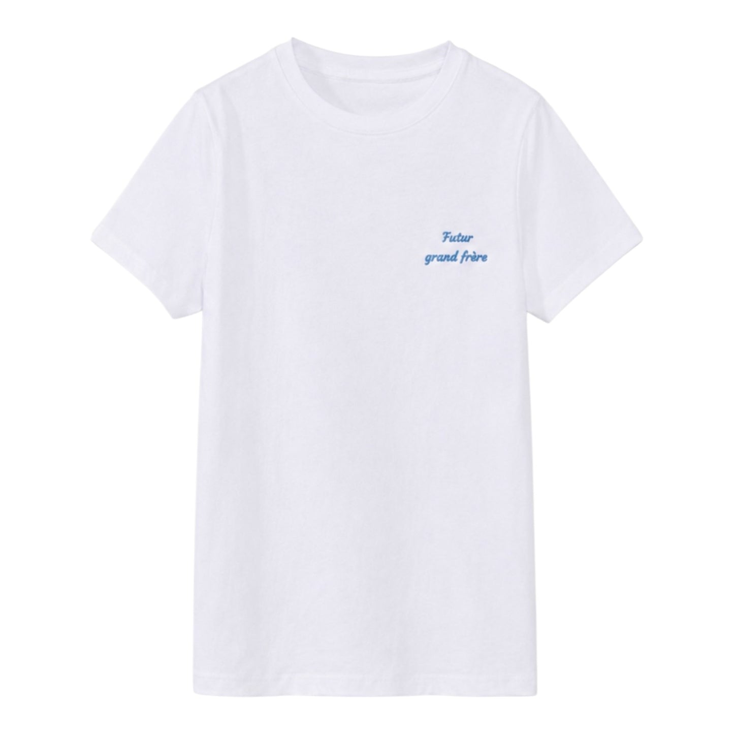 T-shirt enfant blanc personnalisé brodé