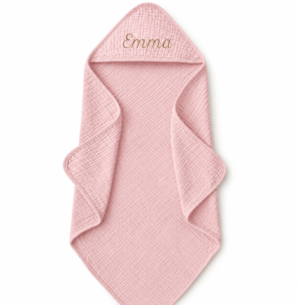 Cape de bain en gaze de coton personnalisé brodé