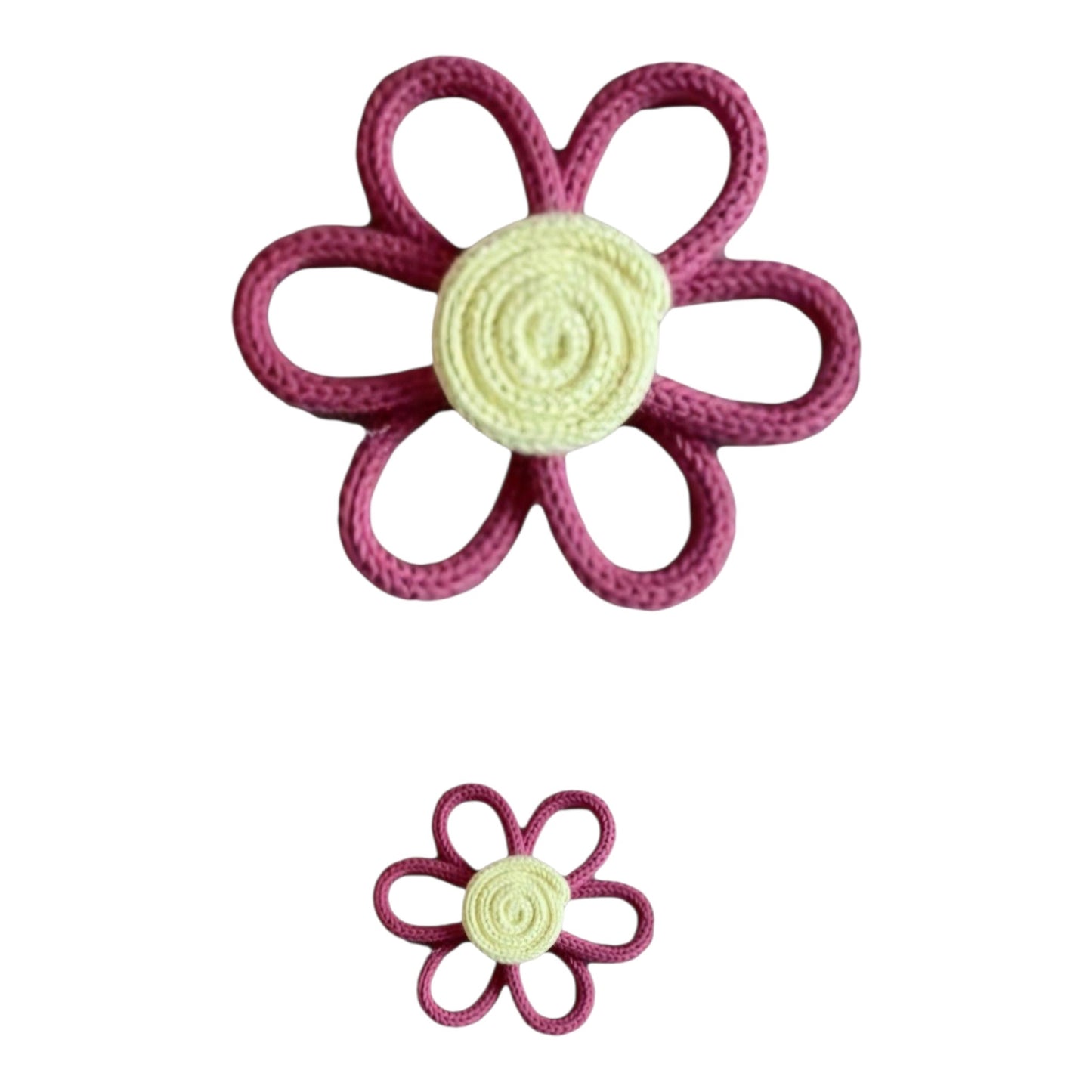 Fleurs en tricotin